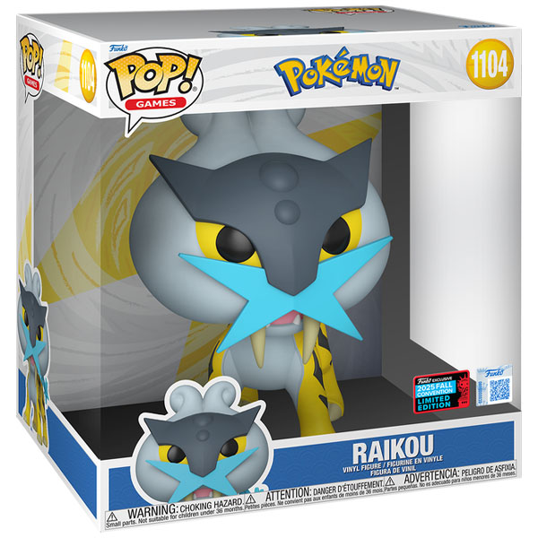 Funko POP #1104 Jumbo Pokemon Raikou Exclusive Figure